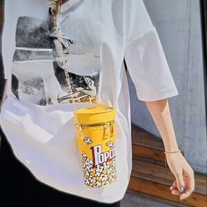 NWOT Yellow Popcorn Print Crossbody Bag